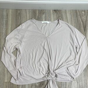 ASTR Label blush pink blouse tie front size Medium